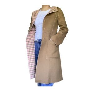 Lightweight Wool Coat with Flannel Lining